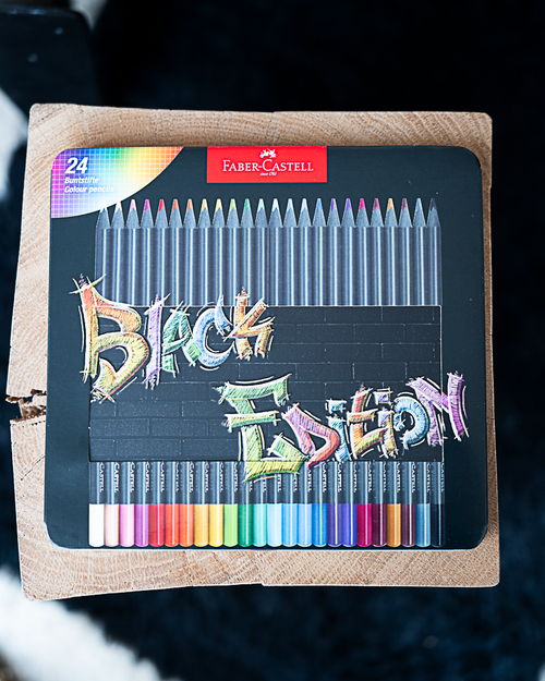 Black Edition - Faber Castell - 24 Crayons  - boite metallique-Louise Carmen-5